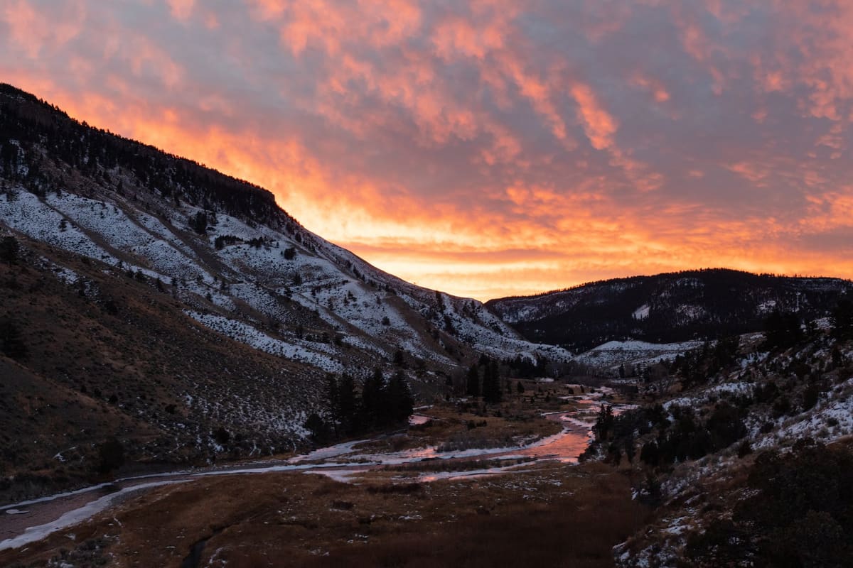 Sunrise Over Gardner River